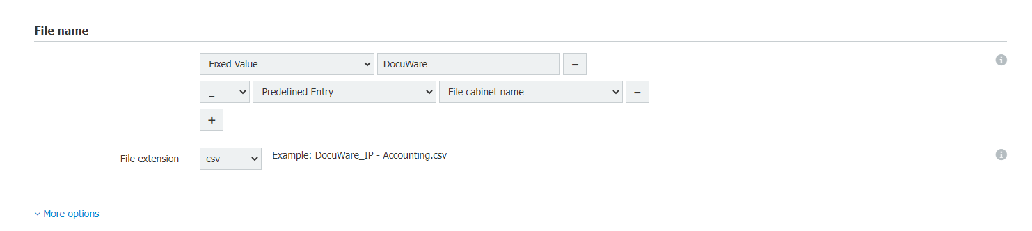 Image showing configuration using a static name